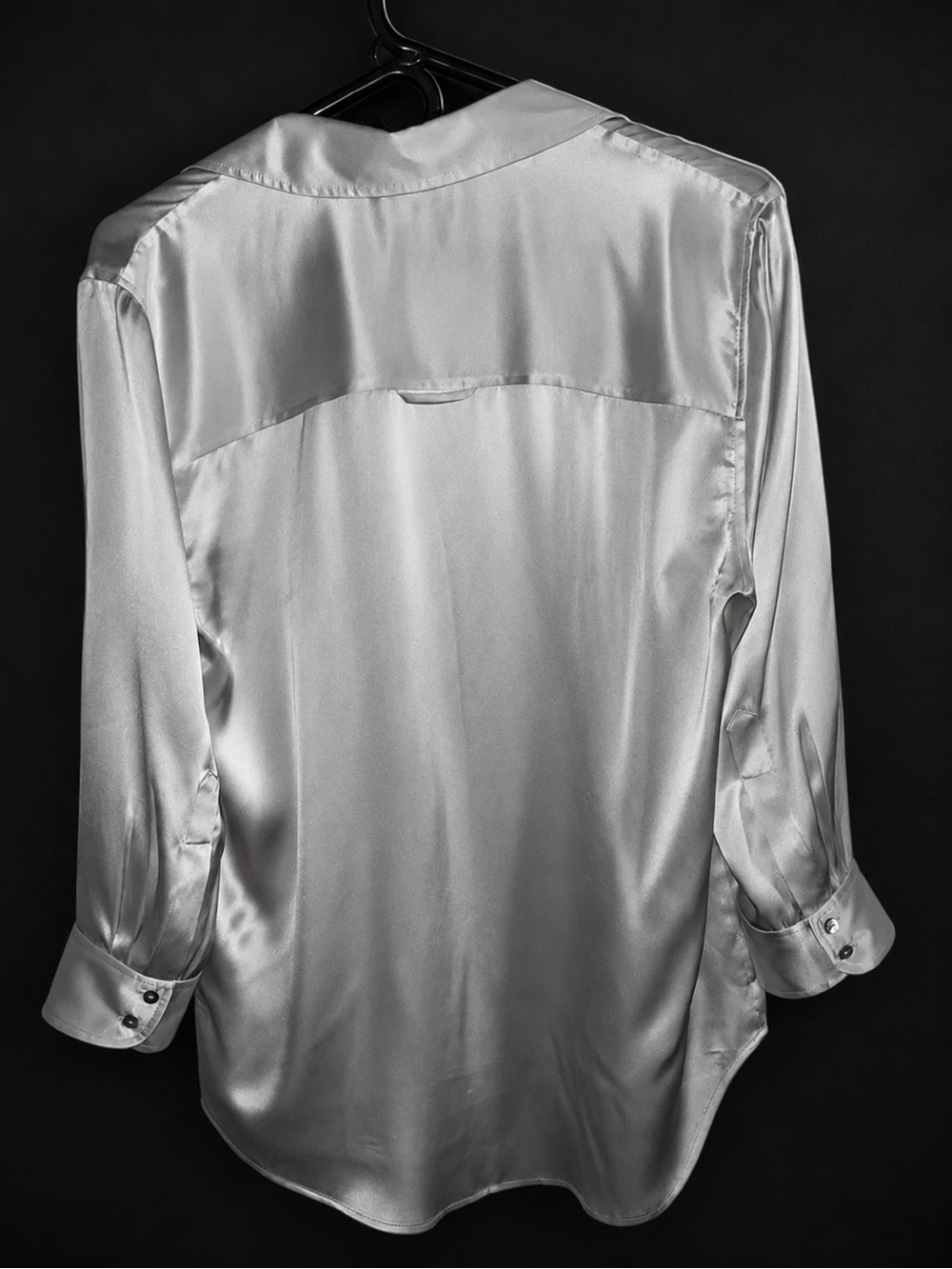 L’Agence 100% Silk Collared Button Down Women’s Shirt Fair Condition See Pics - Picture 3 of 13